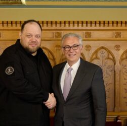 Зустріч Руслана Стефанчука із Президентом Парламентської асамблеї Ради Європи Теодоросом Русопулосом