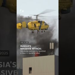 Russia launched another massive, coordinated attack against Ukraine using 315 drones and 7 missiles.