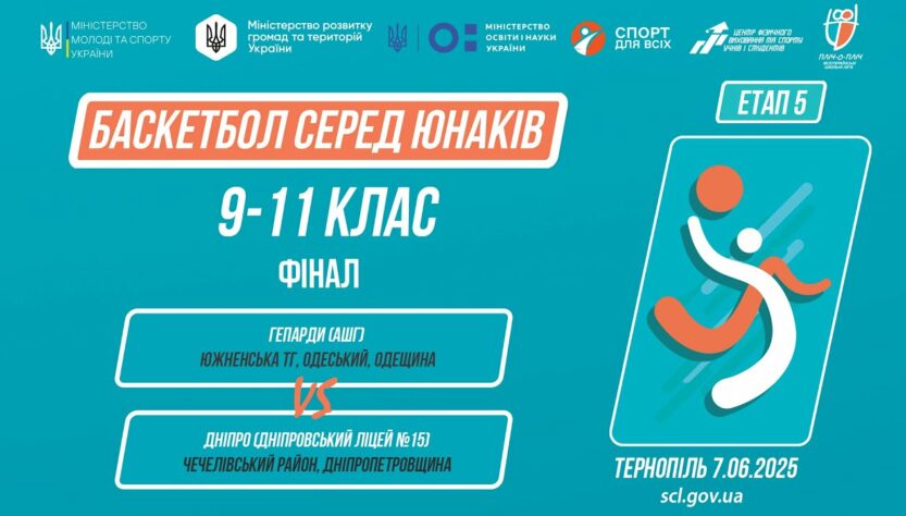 Баскетбол [юнаки] 5-9 класи | ФІНАЛ | Пліч-о-пліч [ Етап 5 ] 7.06.25