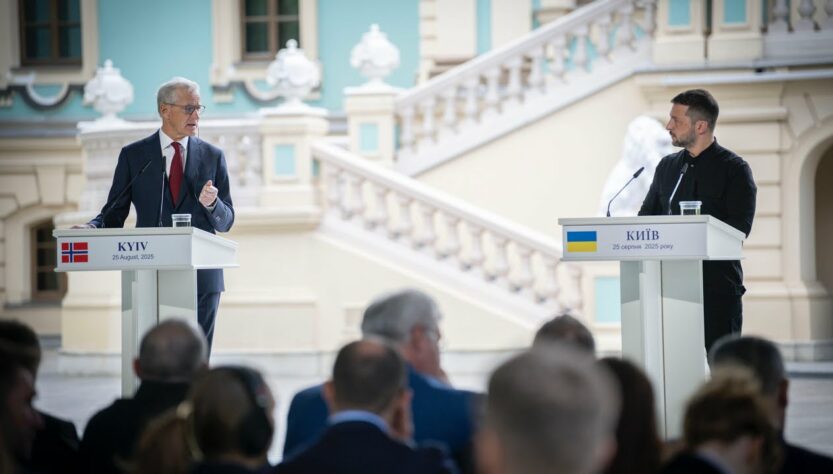 Спілкування Володимира Зеленського та Йонаса Гара Стере з журналістами