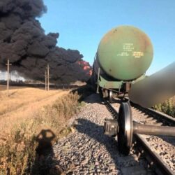 Новини України - З'явились кадри знищення поїзду РФ на Запоріжжі