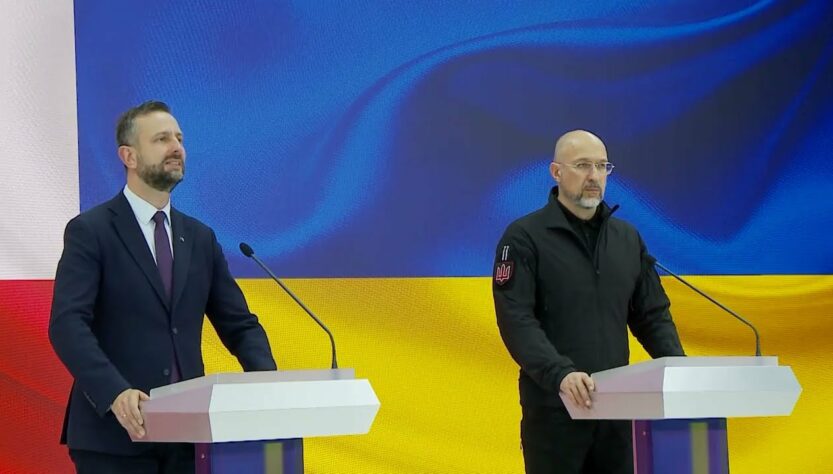 Пресконференція Міністрів оборони України та Польщі Дениса Шмигаля та Владислава Косіняк-Камиша
