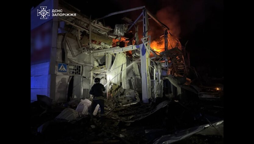 Запоріжжя: внаслідок нічної атаки БпЛА виникла пожежа