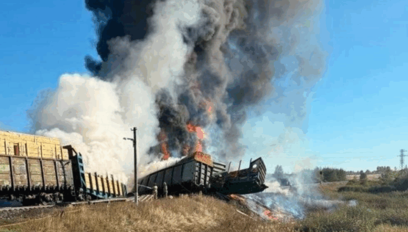 Новини світу - У РФ потяг із паливом спалахнув після жорсткої ДТП