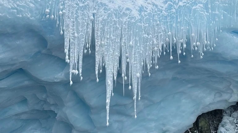 Технології - Українські полярники показали дивовижні бурульки в Антарктиді