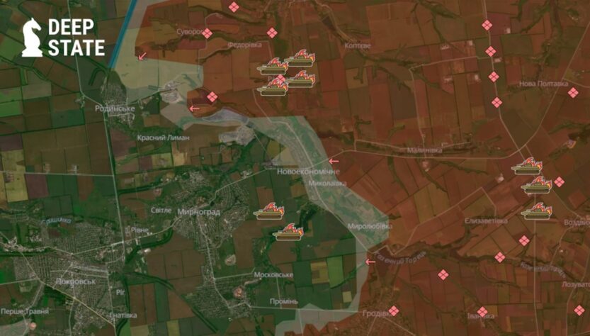 Новини України - ЗСУ зірвали спробу прориву росіян у Мирноград - DeepState