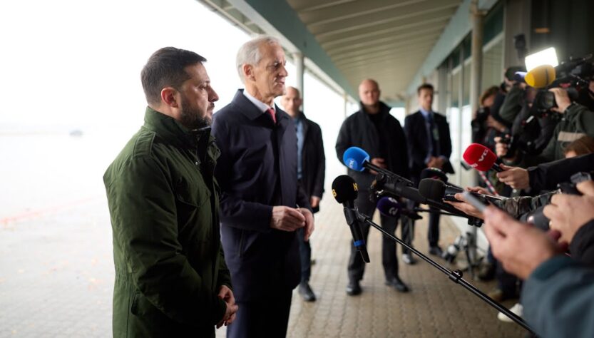 Спілкування Володимира Зеленського і Йонаса Гара Стере з медіа