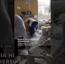 Russia attacked a city hospital in Kherson